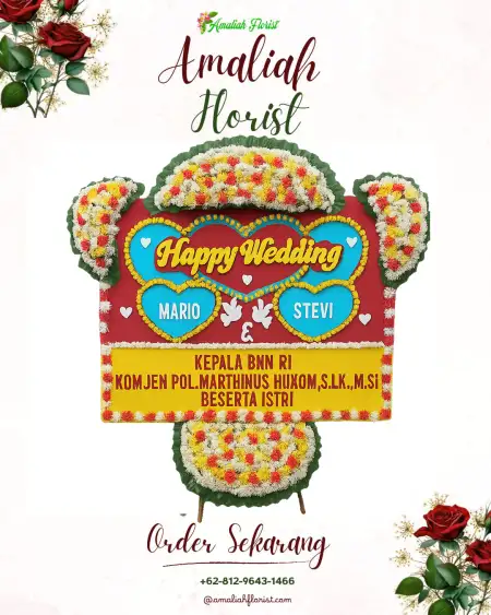 Papan Bunga Pernikahan Tarogong
